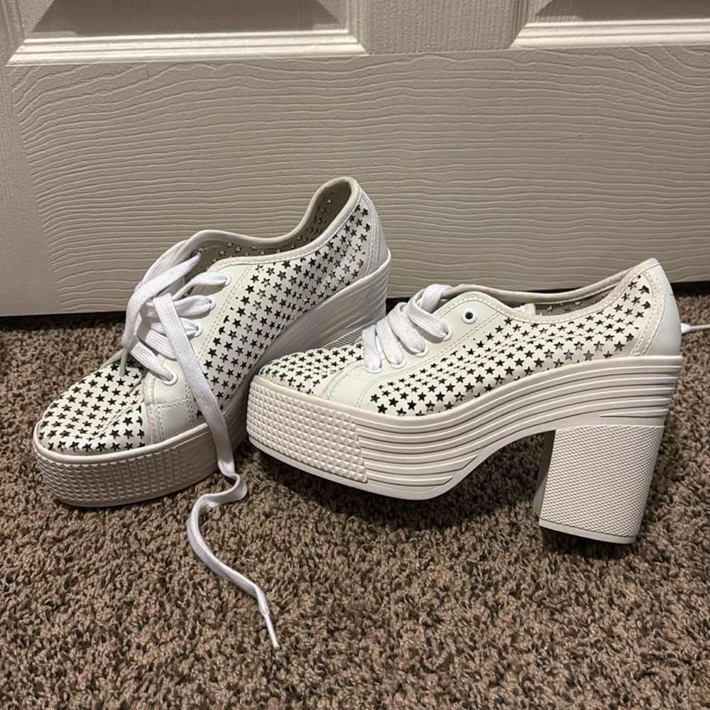 Jeffrey Campbell White Star Platform Heels